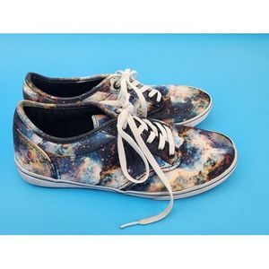 Vans Galaxy Womens Shoes 7 Off the Wall Space Theme Gym Lace Up Low‎ top